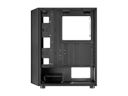 Gabinete Gamer Aerocool Mirage, Mid Tower, RGB, Vidro Temperado, Black, ATX, Sem Fonte, Com 1 Fan, MIRAGE-G-BK-V1