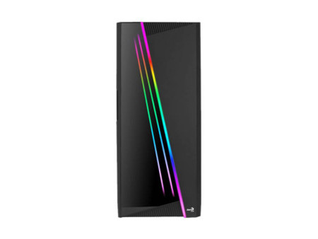 Gabinete Gamer Aerocool Gladiator Duo, Mid Tower, ARGB, Vidro Temperado, Black, ATX, Sem Fonte, Com 3 fans, GLADIADOR DUO-G-BK-V
