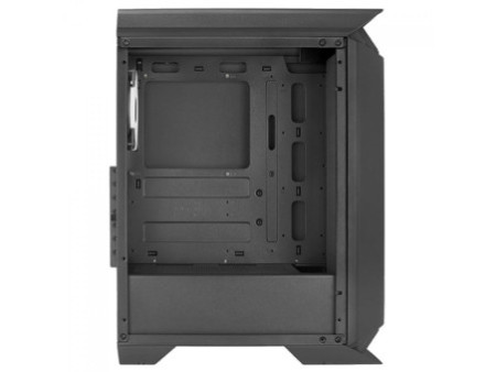 Gabinete Gamer Aerocool Quantum, V2 73875, Mid Tower, RGB, Vidro Temperado, Black, ATX, Sem Fonte, Com 3 fans, QUANTUM-G-BK-V2