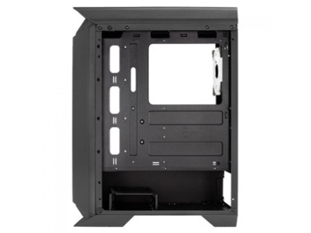 Gabinete Gamer Aerocool Quantum, V2 73875, Mid Tower, RGB, Vidro Temperado, Black, ATX, Sem Fonte, Com 3 fans, QUANTUM-G-BK-V2