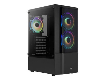 Gabinete Gamer Aerocool Bionic, V1, Mid Tower, RGB, Vidro Temperado, White, ATX, Sem Fonte, Com 1 fan, BIONIC-G-WT-V1