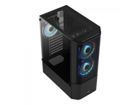 Gabinete Gamer Aerocool Bionic, V1, Mid Tower, RGB, Vidro Temperado, White, ATX, Sem Fonte, Com 1 fan, BIONIC-G-WT-V1