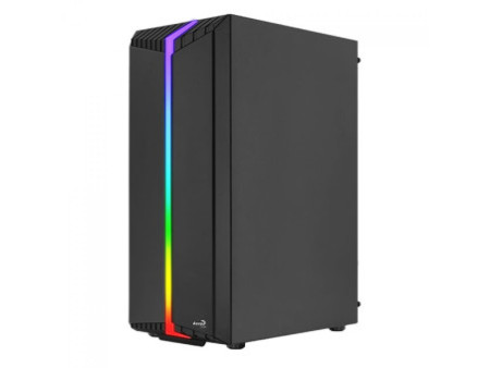Gabinete Gamer Aerocool Wave, V1, Mid Tower, Vidro Temperado, Black, ATX, Sem Fonte, Com 1 fan, WAVE-G-BK-V1