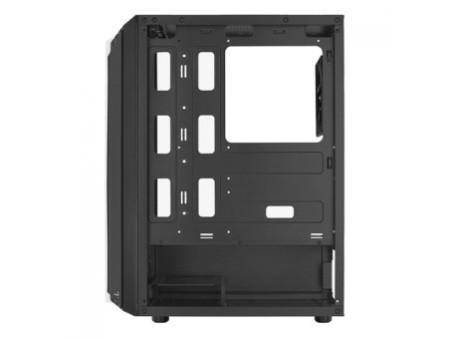 Gabinete Gamer Aerocool Wave, V1, Mid Tower, Vidro Temperado, Black, ATX, Sem Fonte, Com 1 fan, WAVE-G-BK-V1