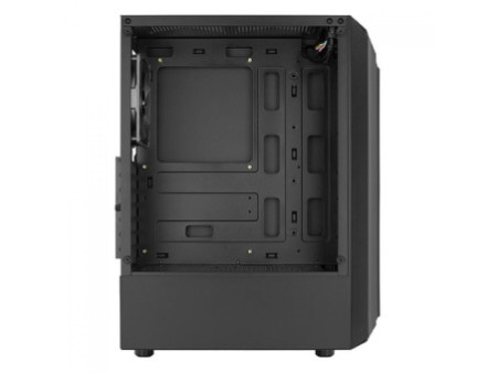 Gabinete Gamer Aerocool Wave, V1, Mid Tower, Vidro Temperado, Black, ATX, Sem Fonte, Com 1 fan, WAVE-G-BK-V1