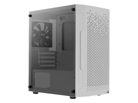Gabinete Gamer Aerocool Splinter Duo, Mid Tower, RGB, Vidro Temperado, Black, ATX, Sem Fonte, Com 3 fans, SPLINTER DUO-G-BK-V1
