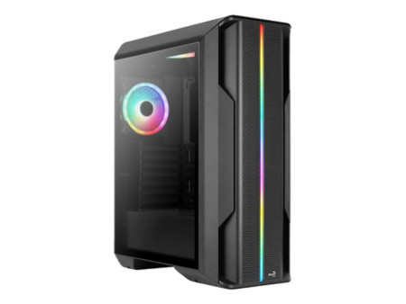 Gabinete Gamer Aerocool Trinity Mini, V1, Mini Tower, Vidro Temperado, Black, Micro ATX, Sem Fonte, Com 1 fan, TRINITY MINI-G-BK