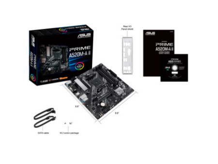 Placa Mãe Asus PRIME A520M-A II, Chipset A520, AMD AM4, mATX, DDR4, 90MB17H0-M0EAY0