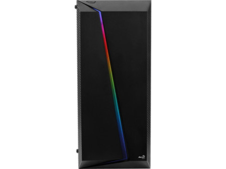 Gabinete Gamer Aerocool SI-5200 RGB, Mid Tower, Lateral em Acrílico, Black, Sem Fonte, Com 3 Fans