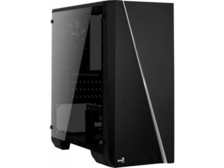 Gabinete Gamer Aerocool, Bolt RGB, Mid Tower, Acrílico, Black, 67990, Sem Fonte, Com 1 Fan