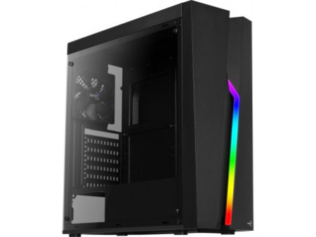 Gabinete Gamer Aerocool, Shard RGB, Mid Tower, Acrílico, Black, 67989, Sem Fonte, Com 1 Fan