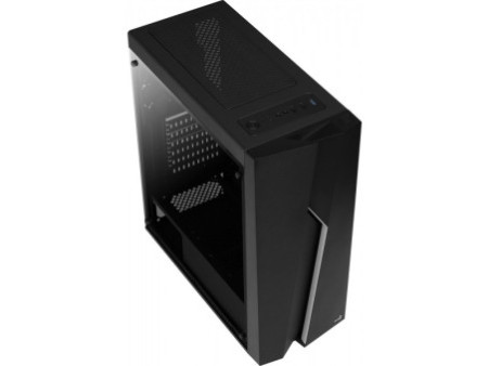 Gabinete Gamer Aerocool, Shard RGB, Mid Tower, Acrílico, Black, 67989, Sem Fonte, Com 1 Fan