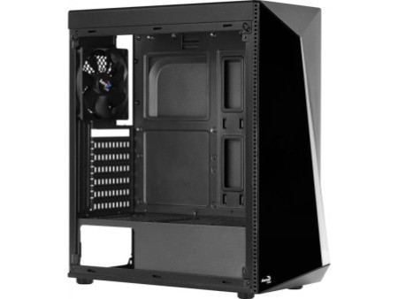 Gabinete Gamer Aerocool, Playa RGB, Mid Tower, Vidro Temperado, Black, 67967, Sem Fonte, Com 1 Fan