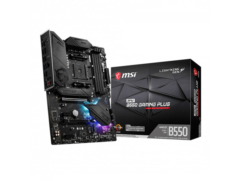 Placa Mãe MSI MPG B550 Gaming Plus, Chipset B550, AMD AM4, ATX, DDR4, 911-7C56-049