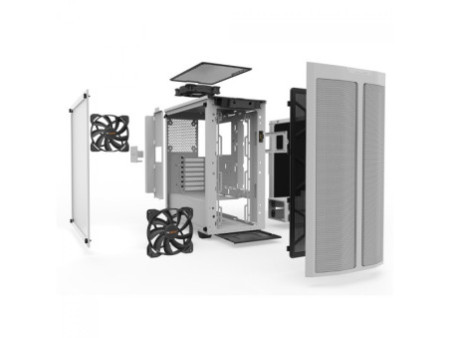 Gabinete Gamer Be Quiet Pure Base 500 FX, Mid Tower, ATX, ARGB, Vidro Temperado, Com 4 Fans, Preto, BGW43