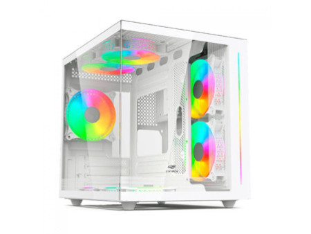 Gabinete Gamer Cooler Master MasterFrame 600, Vidro Temperado, Mid Tower, E-ATX, Com 4 Fans, Preto, MF600-KGNN-S00