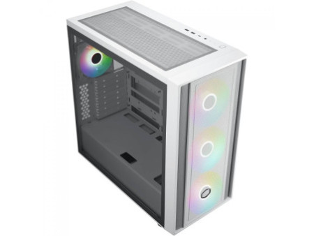 Gabinete Gamer Cooler Master MasterBox 600, Mid Tower, Vidro Temperado, ATX, Sem Fonte, Com 4 Fans ARGB, MB600-KGNN-S00