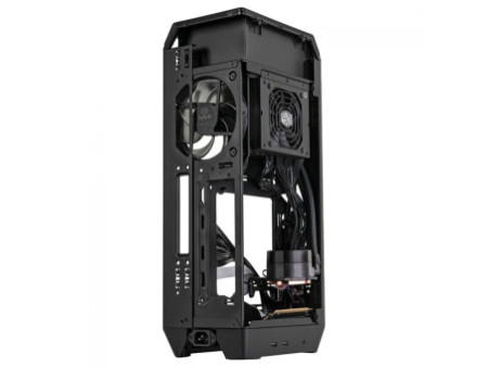 Gabinete Gamer Cooler Master Ncore 100 Max, Mini Tower, Mini ITX, Fonte 850W, Water Cooler 120mm, 1 fan, Cinza, NR100-MNNN85-SL0