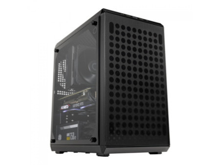 Gabinete Gamer Cooler Master Qube 500 Flatpack, Mid-Tower, Vidro Temperado, E-ATX, Branco, Sem Fonte, Com 1 Fan, Q500-WGNN-S00