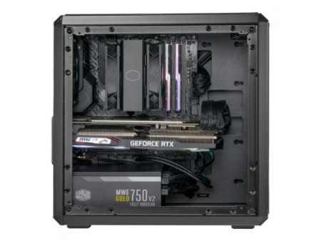 Gabinete Gamer Cooler Master Qube 500 Flatpack, Mid-Tower, Vidro Temperado, E-ATX, Branco, Sem Fonte, Com 1 Fan, Q500-WGNN-S00