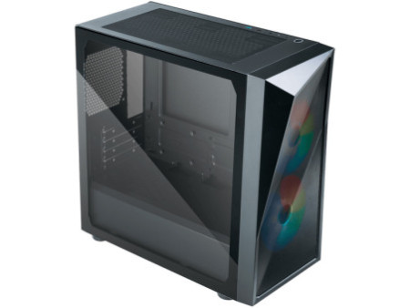 Gabinete Gamer Cooler Master CMP 520, Mid Tower, Vidro Temperado, ARGB, ATX, Com 3 Fan, Black, CP520-KGNN-S00