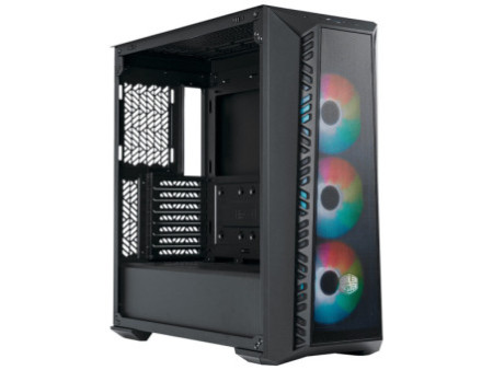 Gabinete Gamer Cooler Master Masterbox 520, Mid Tower, Vidro Temperado, ATX, White, Com 4 Fans, ARGB, MB520-WGNN-S01