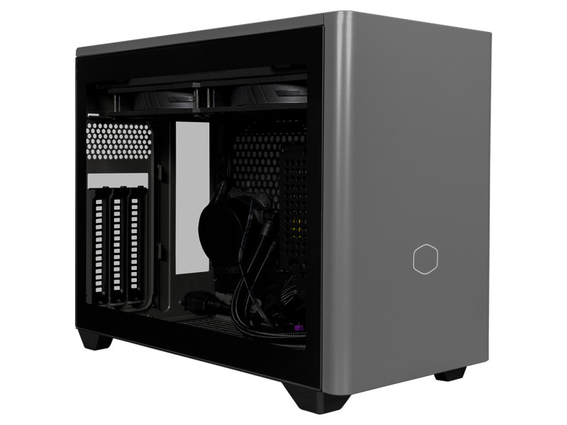Gabinete Gamer Cooler Master MasterBox NR200P, White, Mini ITX, Vidro Temperado, Sem Fonte, Com 2 Fans, MCB-NR200P-WGNN-S00