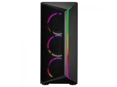 Gabinete Gamer Cooler Master CMP 510, Mid Tower, RGB, Vidro Temperado, Black, Sem Fonte, Com 3 Fans, CP510-KGNN-S02