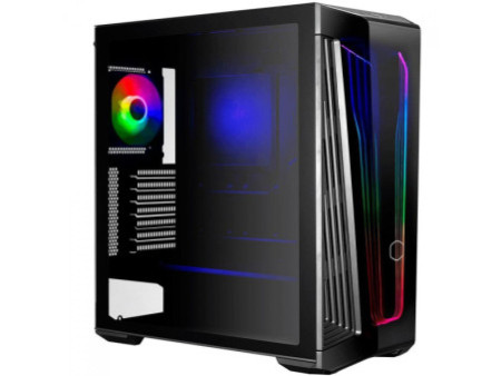 Gabinete Cooler Master Elite 500, Mid Tower, Vidro Temperado, Black, ATX, Sem Fonte, Com 1 Fan, Com ODD, E500-KG5N-S00
