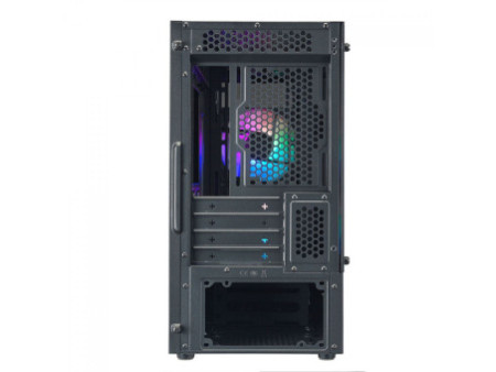 Gabinete Gamer Cooler Master MasterBox MB320L, Mini Tower, Vidro Temperado, Black, Micro ATX, Sem Fonte, Com 1 Fan, MCB-B320L-KG