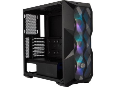 Gabinete Gamer Cooler Master MasterBox NR400, Mini Tower, Vidro Temperado, Com 2 Fans, Black, Sem Fonte, MCB-NR400-KGNN-S00
