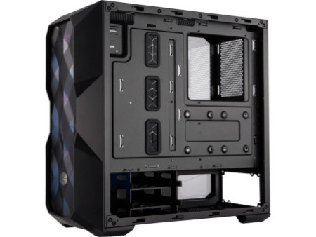 Gabinete Gamer Cooler Master MasterBox NR400, Mini Tower, Vidro Temperado, Com 2 Fans, Black, Sem Fonte, MCB-NR400-KGNN-S00