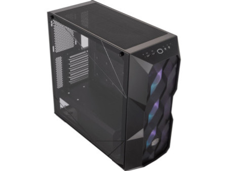 Gabinete Gamer Cooler Master MasterBox NR400, Mini Tower, Vidro Temperado, Com 2 Fans, Black, Sem Fonte, MCB-NR400-KGNN-S00