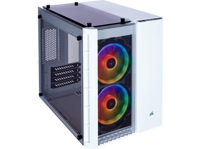 Gabinete Gamer Corsair Crystal 280x, Mini Tower, Vidro Temperado, White, Sem Fonte, CC-9011136-WW Gabinete Gamer Corsair Crystal 280x, Mini Tower, Vidro Temperado, White, Sem Fonte, CC-9011136-WW