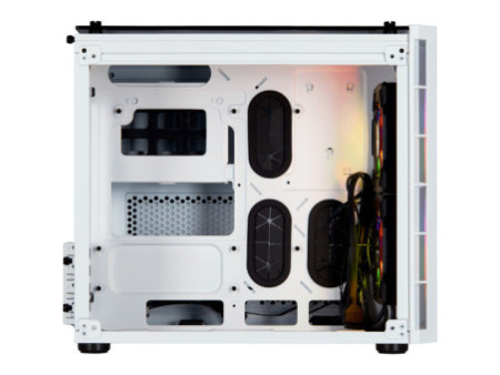 Gabinete Gamer Corsair Crystal 280x, Mini Tower, Vidro Temperado, White, Sem Fonte, CC-9011136-WW