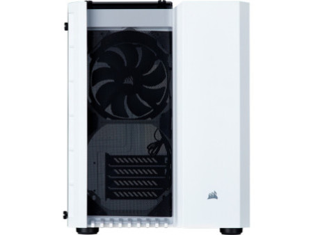 Gabinete Gamer Corsair, Icue 220T AirFlow White, Mid Tower, Vidro Temperado, ATX, White, CC-9011174-WW, Sem Fonte, Com 3 Fans