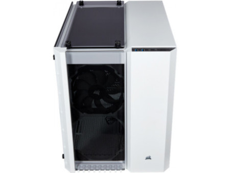 Gabinete Gamer Corsair, Icue 220T AirFlow White, Mid Tower, Vidro Temperado, ATX, White, CC-9011174-WW, Sem Fonte, Com 3 Fans