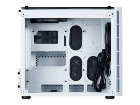 Gabinete Gamer Corsair, Icue 220T AirFlow White, Mid Tower, Vidro Temperado, ATX, White, CC-9011174-WW, Sem Fonte, Com 3 Fans