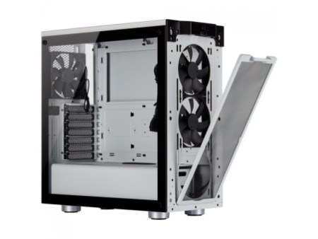 Gabinete Gamer Corsair Crystal 280x RGB, Mini Tower, Sem Fan, Vidro Temperado, Black, Sem Fonte, CC-9011135-WW