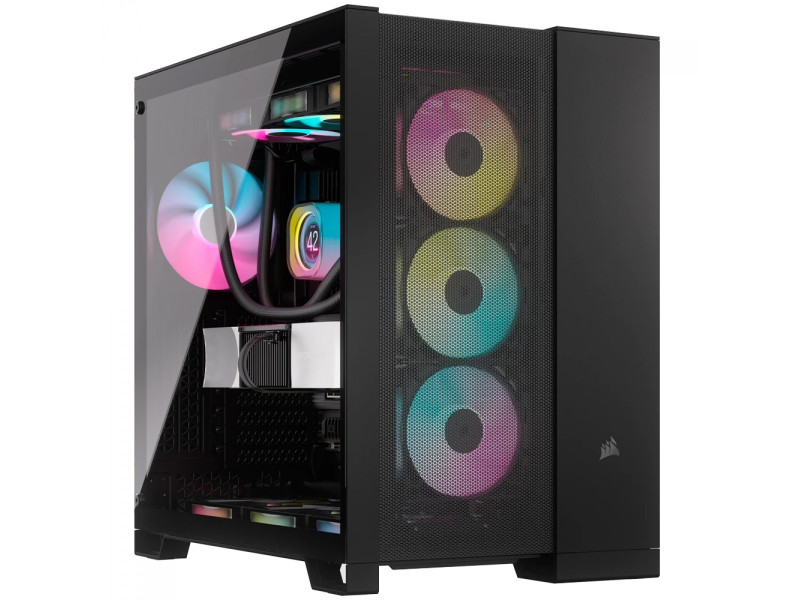 Gabinete Gamer Corsair iCUE LINK 6500X, Mid Tower, Vidro Temperado, E-ATX, Black, Sem Fonte, Com 3 Fans RGB, CC-9011269-WW Gabinete Gamer Corsair iCUE LINK 6500X, Mid Tower, Vidro Temperado, E-ATX, Black, Sem Fonte, Com 3 Fans RGB, CC-9011269-WW