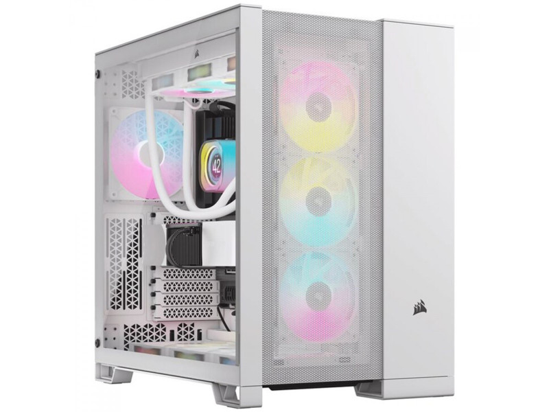 Gabinete Gamer Corsair iCUE LINK 6500X, Mid Tower, Vidro Temperado, E-ATX, White, Sem Fonte, Com 3 Fans RGB, CC-9011270-WW Gabinete Gamer Corsair iCUE LINK 6500X, Mid Tower, Vidro Temperado, E-ATX, White, Sem Fonte, Com 3 Fans RGB, CC-9011270-WW