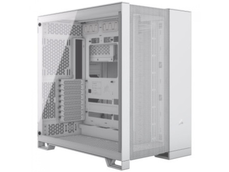 Gabinete Gamer Corsair iCUE LINK 6500X, Mid Tower, Vidro Temperado, E-ATX, White, Sem Fonte, Com 3 Fans RGB, CC-9011270-WW
