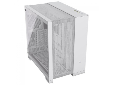 Gabinete Gamer Corsair iCUE LINK 6500X, Mid Tower, Vidro Temperado, E-ATX, White, Sem Fonte, Com 3 Fans RGB, CC-9011270-WW