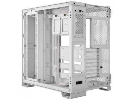Gabinete Gamer Corsair iCUE LINK 6500X, Mid Tower, Vidro Temperado, E-ATX, White, Sem Fonte, Com 3 Fans RGB, CC-9011270-WW