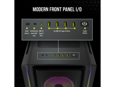 Gabinete Gamer Corsair iCUE 5000T RGB, Mid Tower, Vidro Temperado, White, ATX, Sem Fonte, Com 3 Fans, CC-9011231-WW