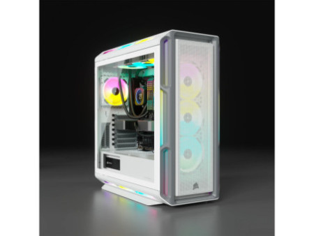 Gabinete Gamer Corsair 4000D Airflow, RGB, Mid Tower, Vidro Temperado, ATX, White, Sem Fonte, Com 3 Fans, CC-9011241-WW