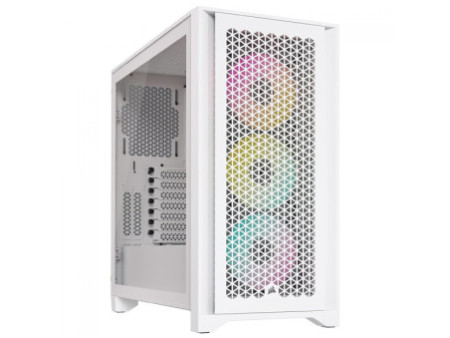 Gabinete Gamer Corsair 4000D Airflow, RGB, Mid Tower, Vidro Temperado, ATX, Black, Sem Fonte, Com 3 Fans, CC-9011240-WW