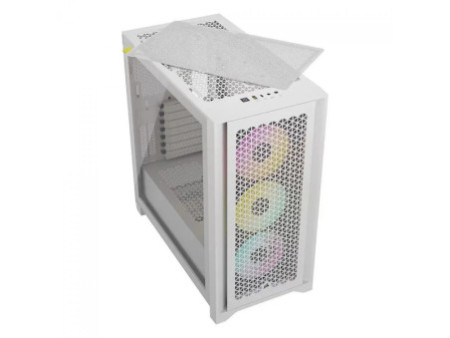 Gabinete Gamer Corsair 4000D Airflow, RGB, Mid Tower, Vidro Temperado, ATX, Black, Sem Fonte, Com 3 Fans, CC-9011240-WW