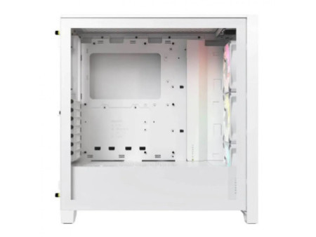Gabinete Gamer Corsair 4000D Airflow, RGB, Mid Tower, Vidro Temperado, ATX, Black, Sem Fonte, Com 3 Fans, CC-9011240-WW