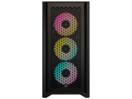Gabinete Gamer Corsair 3000D Airflow, RGB, Mid Tower, Vidro Temperado, ATX, Black, Sem Fonte, Com 3 Fans, CC-9011255-WW